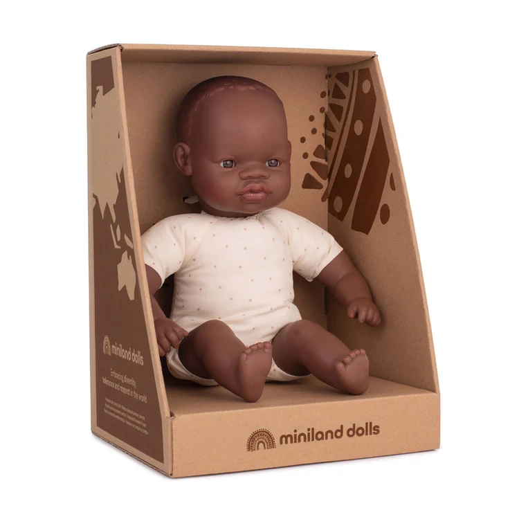 Puppe mit weichem Bauch – Afrikanerin 32 cm