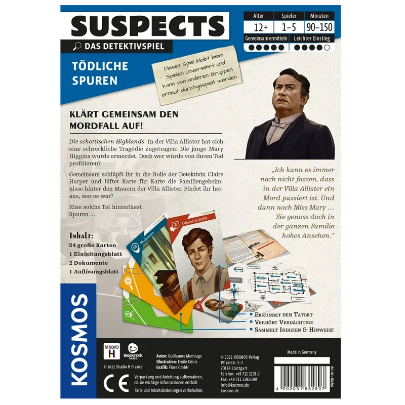 Kosmos - Suspects: Tödliche Spuren - Detektivspiel