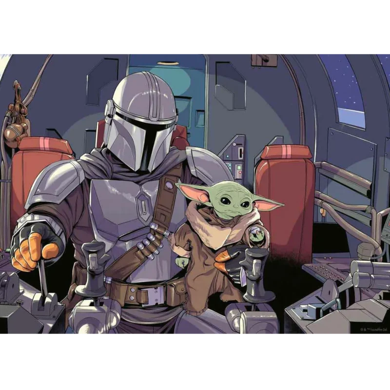 Ravensburger - Star Wars The Mandalorian Puzzle Cartoon - 1000 Teile