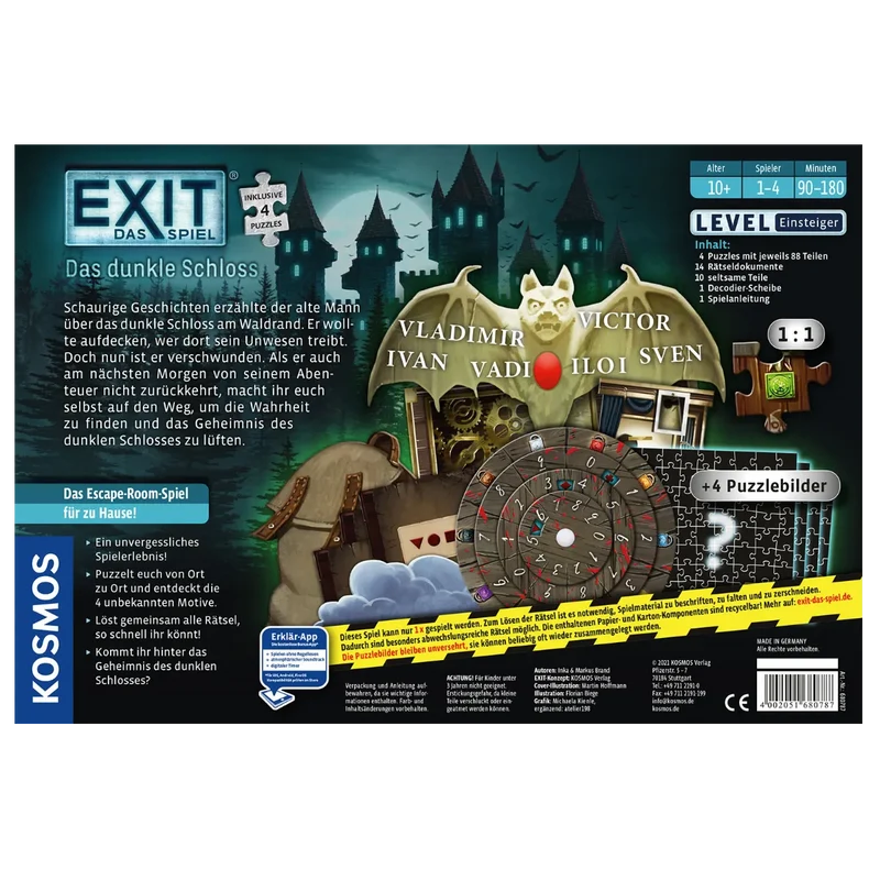 Kosmos EXIT - Das dunkle Schloss - Spiel und Puzzle