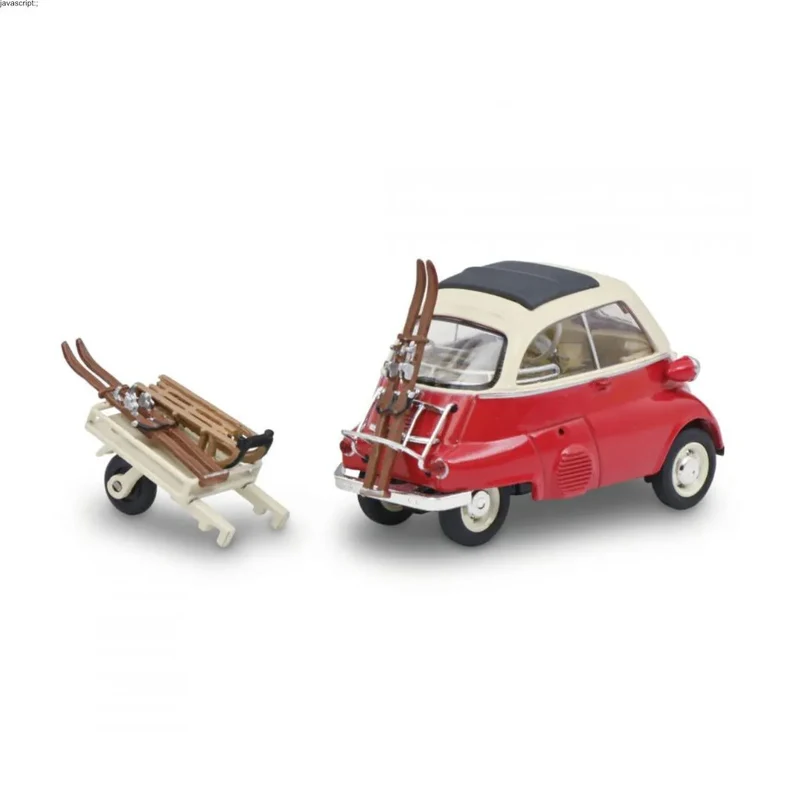 Schuco - BMW Isetta Anhänger+Ski - 1:43 Modellauto