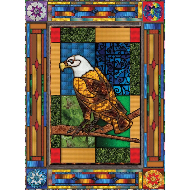 PFG Aigle en Vitrail/ Stained Glass Eagle (Usage/Used - PUZZLES FOR GOOD)