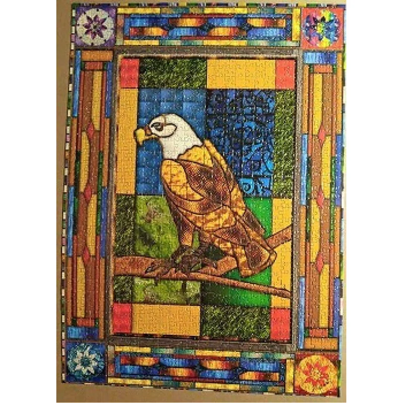 PFG Aigle en Vitrail/ Stained Glass Eagle (Usage/Used - PUZZLES FOR GOOD)