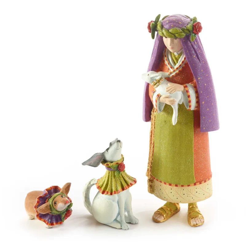 Krinkles - Nativity Schäferin mit Hundefiguren