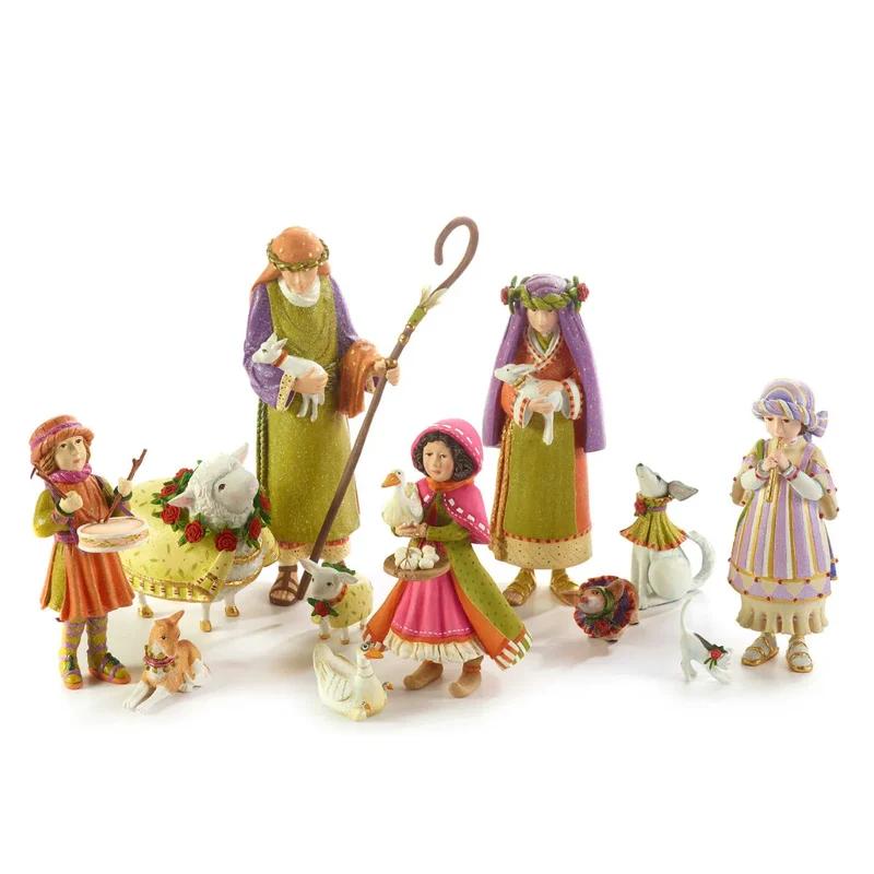 Krinkles - Nativity Schäferin mit Hundefiguren