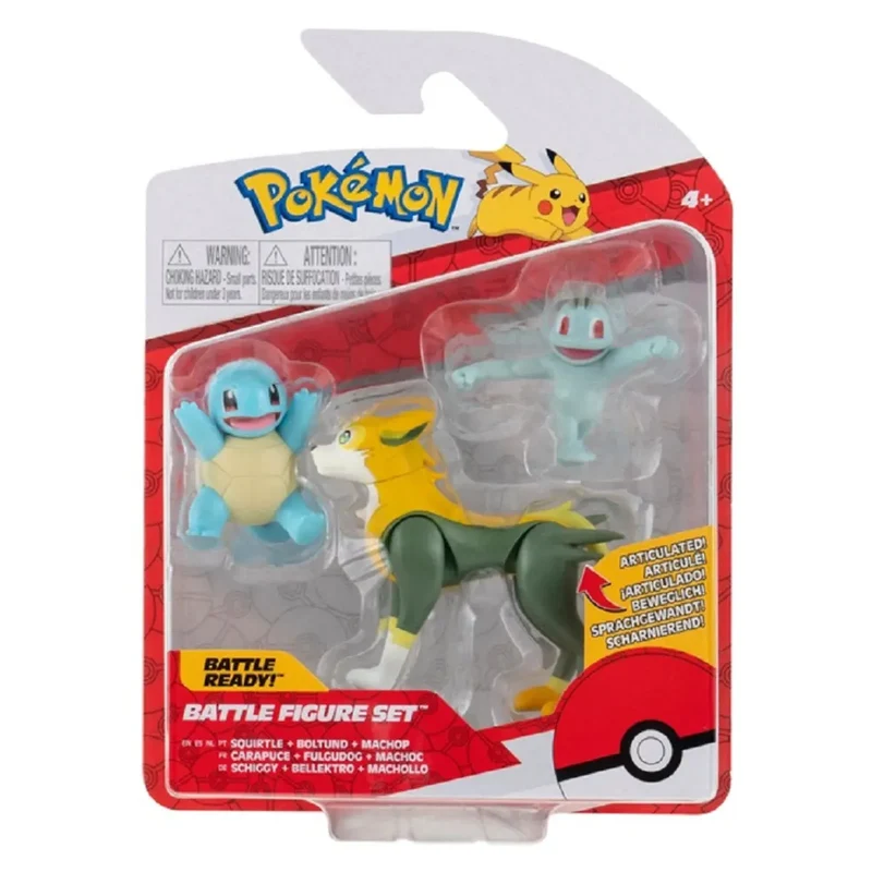 Pokémon - Battle Figuren Dreierpack Bellektro, Machollo und Schiggy