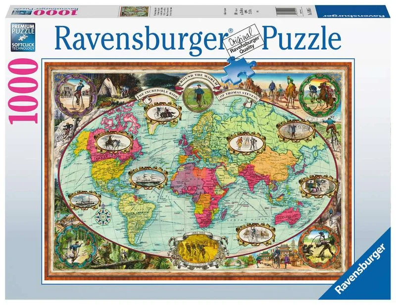 PFG Ravensburger Bicycle Around The World (1000pcs) (Usage/Used - PUZZLES FOR GOOD)