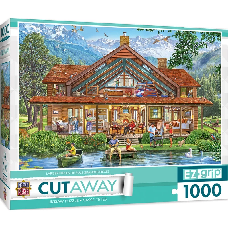 PFG Cutaway - Camping Lodge, Steve Crisp (1000pcs) (EZ Grip) (Usage/Used - PUZZLES FOR GOOD)