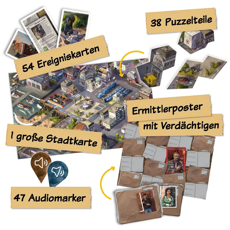Wer hat Mr. Reed getötet? - Hidden Games Krimi-Brettspiel, deutsch