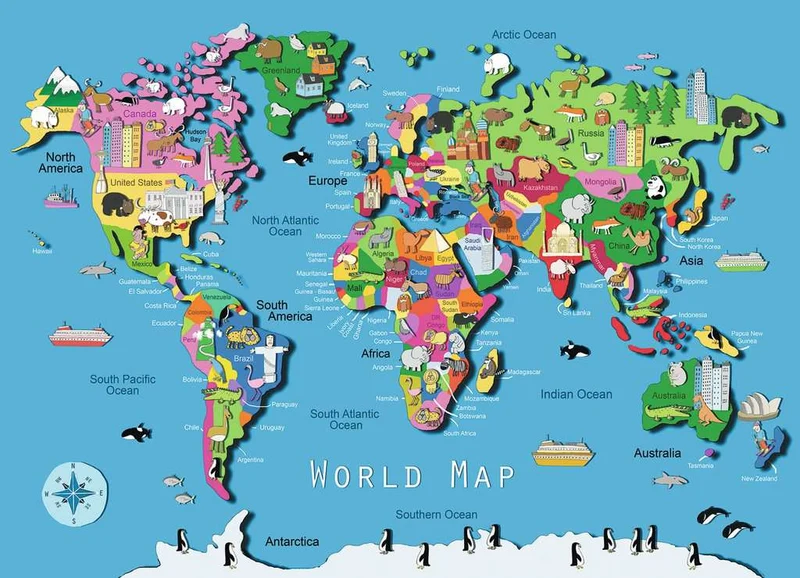 PFG Ravensburger World Map (60pcs) (Usage/Used - PUZZLES FOR GOOD)