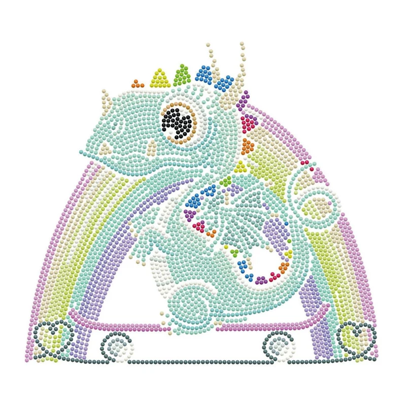 Diamond Painting Drache auf Skateboard