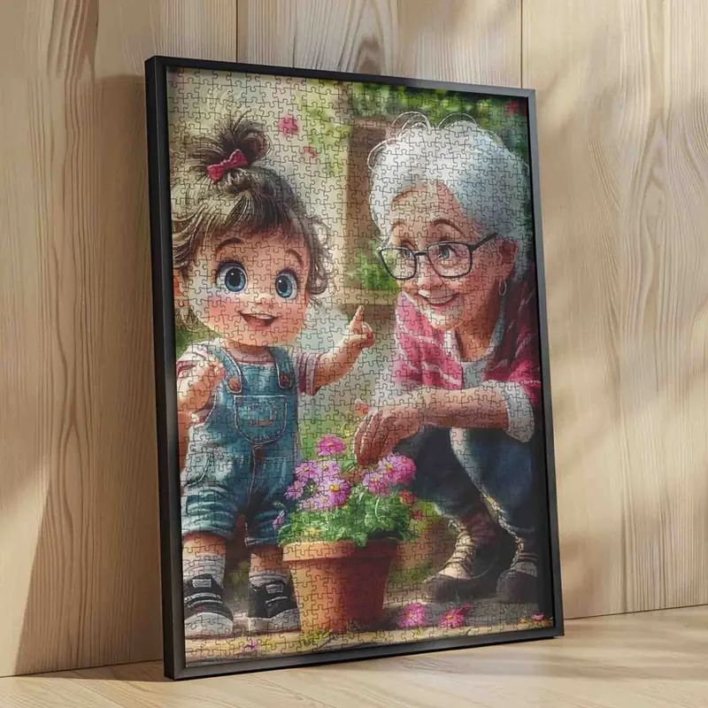 Playful Seniors - Grandma and Granddaughter Gardening (1000pcs)