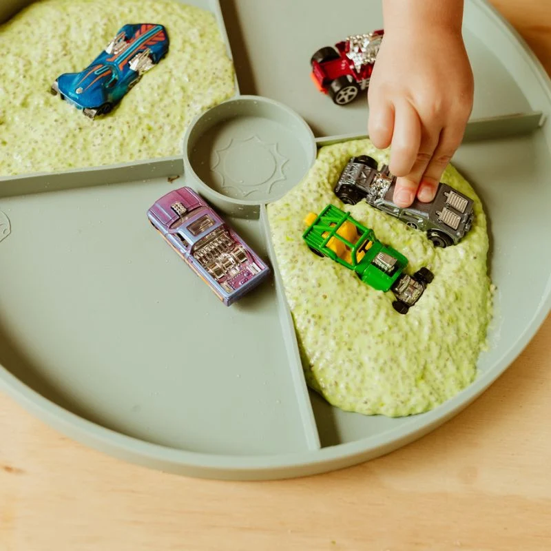 Sensorik-Spieltablett Play Tray 2-in-1 – Salbei