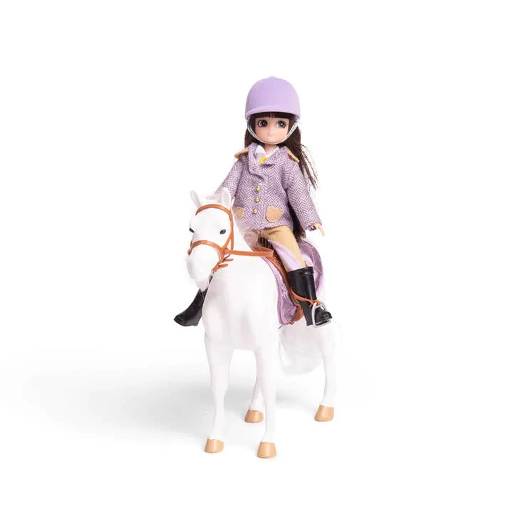 Puppe – Jockey mit Pferd