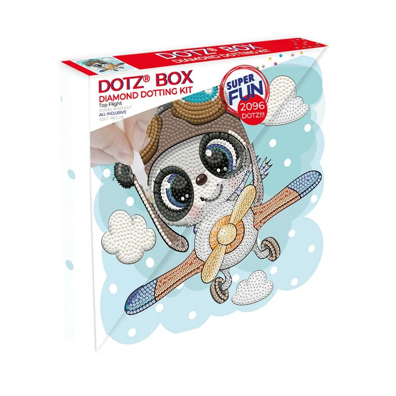 Diamond Painting Panda Flugzeug
