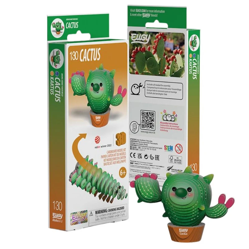 Öko-Puzzle 3D – Blühender Kaktus