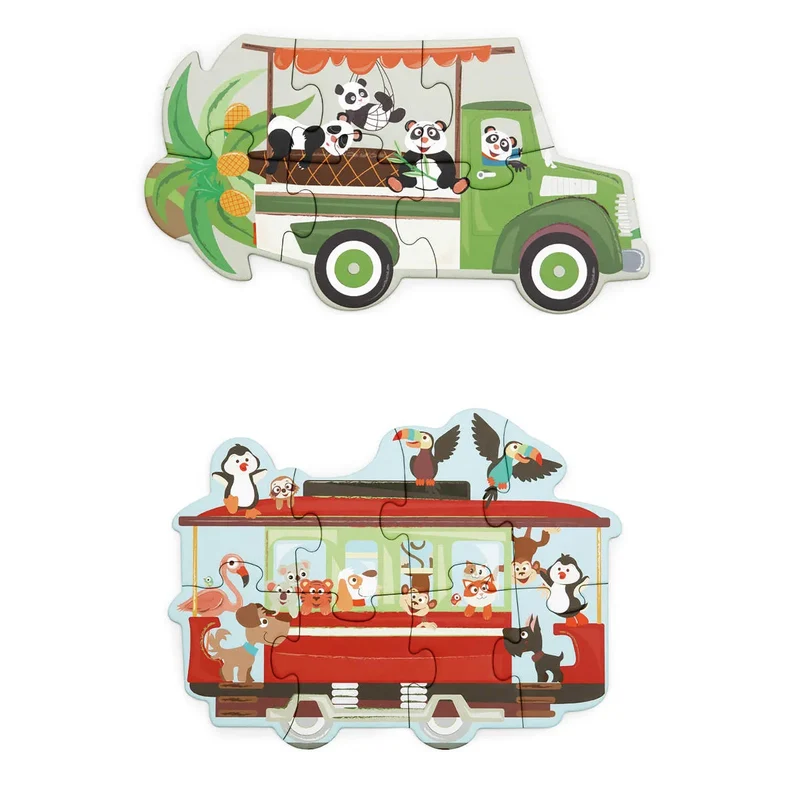 Scratch Europe - 2in1 Bodenpuzzle Unterwegs - 80 Teile