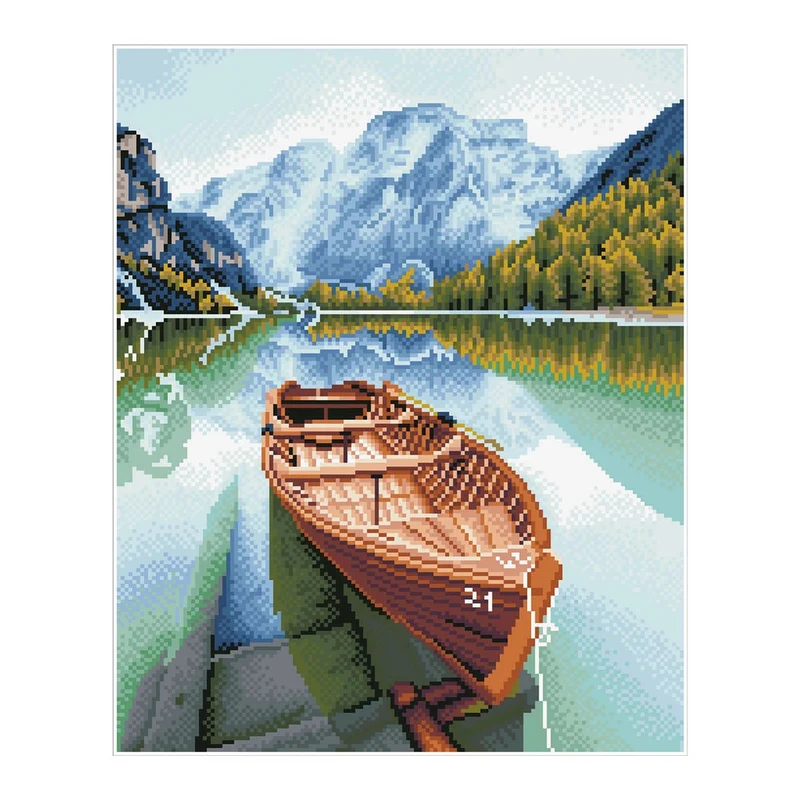 Diamond Painting Boot im Fjord