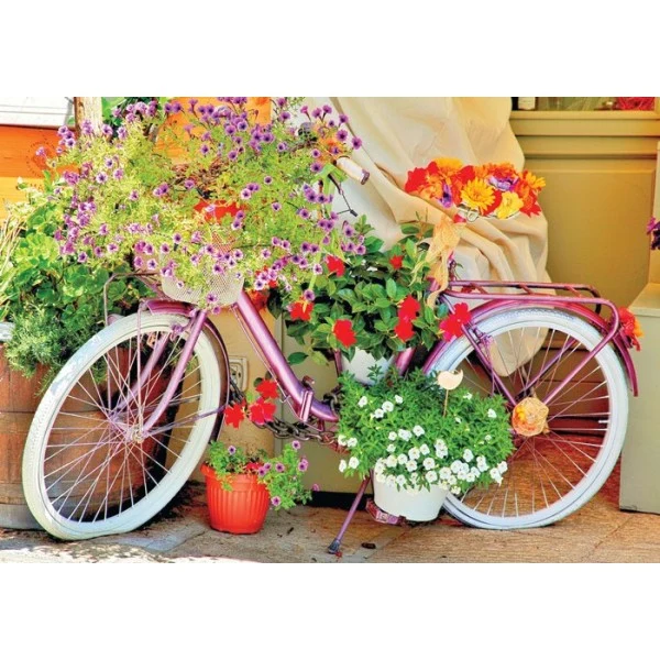 PFG Bicycle with Flowers (1000pcs) (Usage/Used - PUZZLES FOR GOOD)