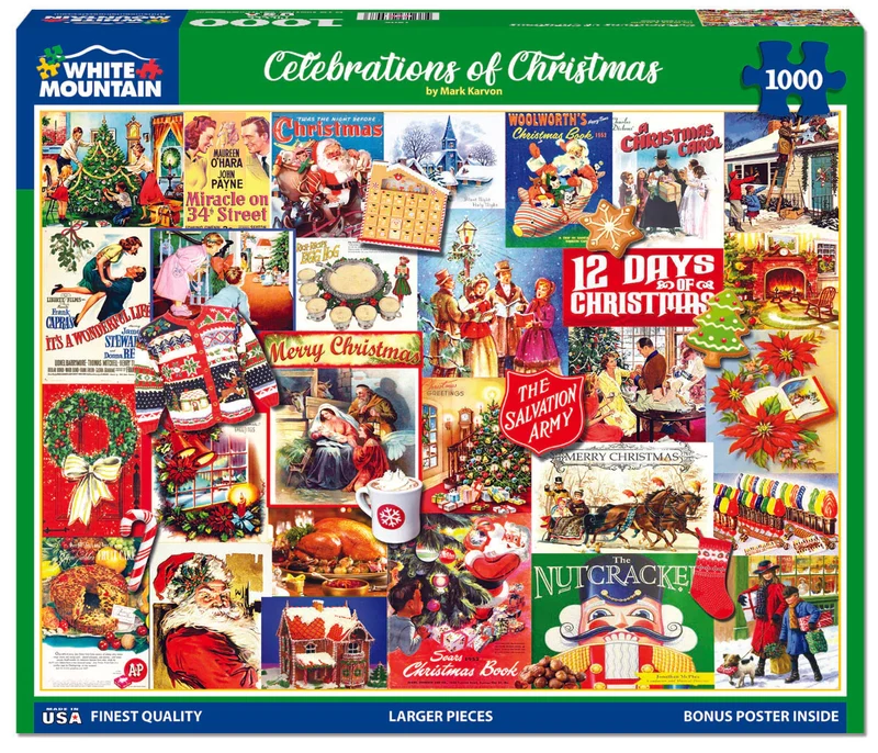 PFG Celebrations of Christmas, Mark Karvon (1000pcs) (Usage/Used - PUZZLES FOR GOOD)