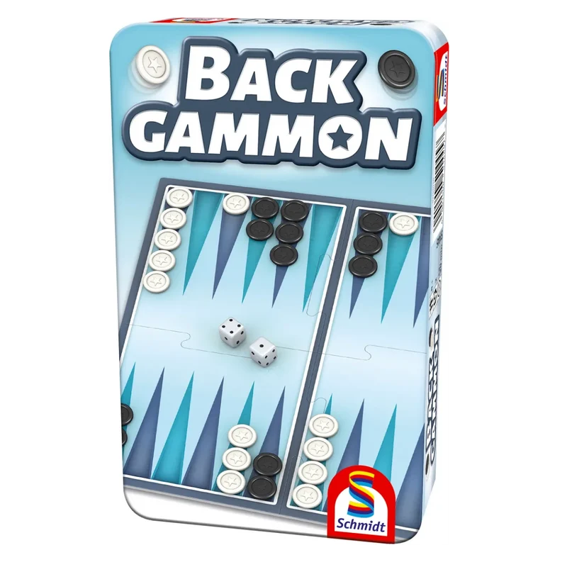 Schmidt Spiele - Backgammon Metalldose (mult)