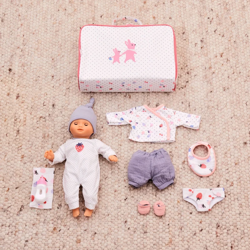 Koffer mit Puppe und Zubehör – Vanille Pomea