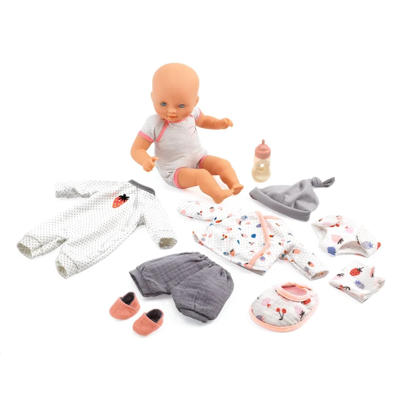 Koffer mit Puppe und Zubehör – Vanille Pomea