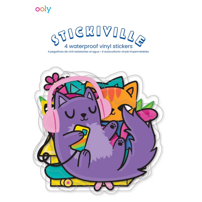 Wasserfeste Stickiville-Sticker – Kätzchen