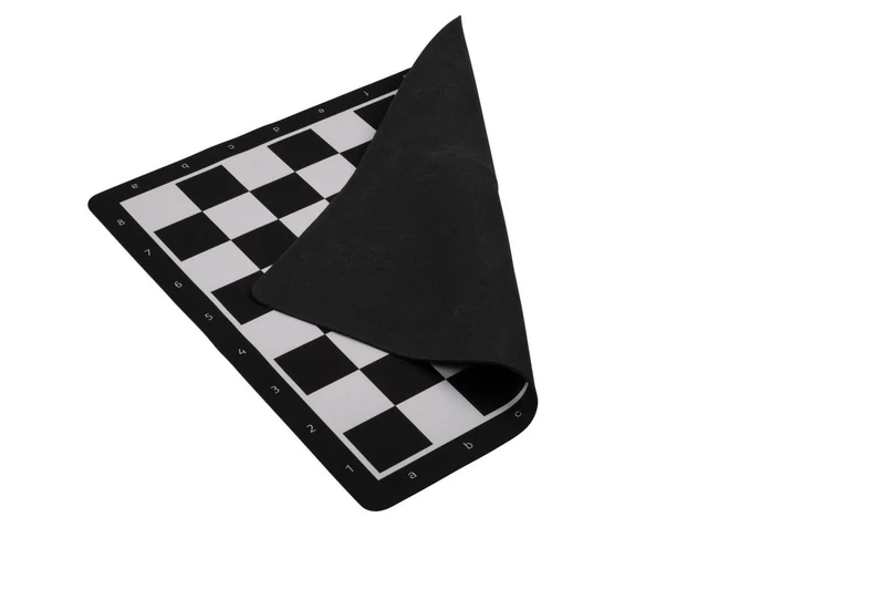 Schachbrett rollbar, Feld 55 mm, Kunststoff, schwarz weiß, sprachunabhängig