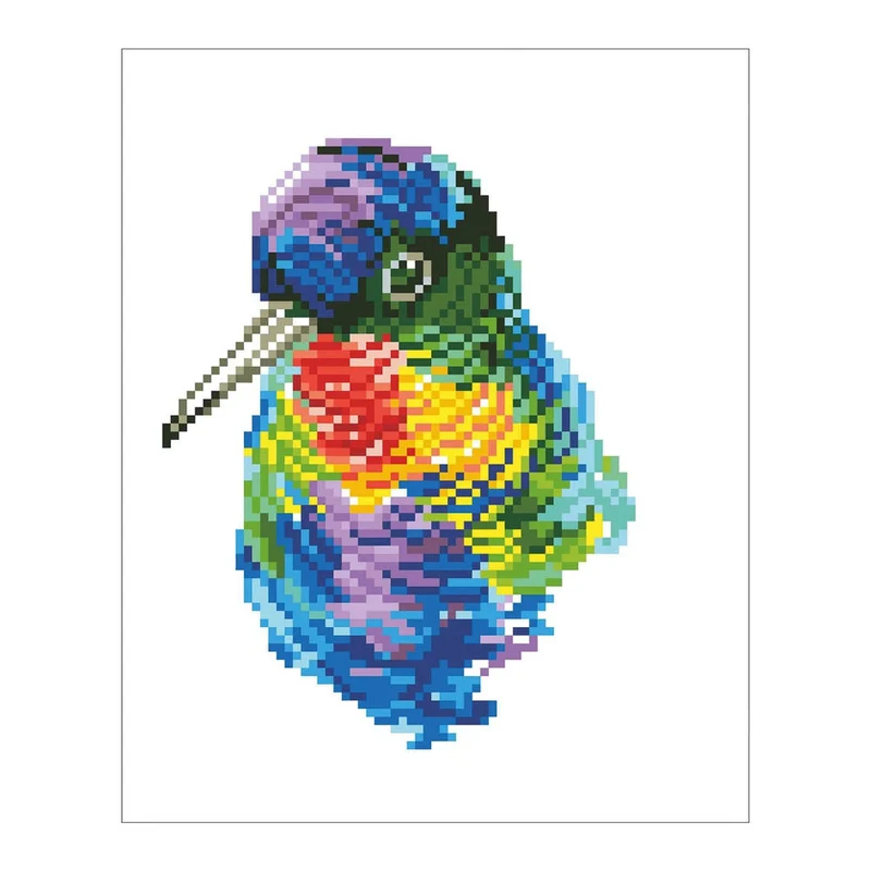 Diamond Painting Regenbogen Vogel