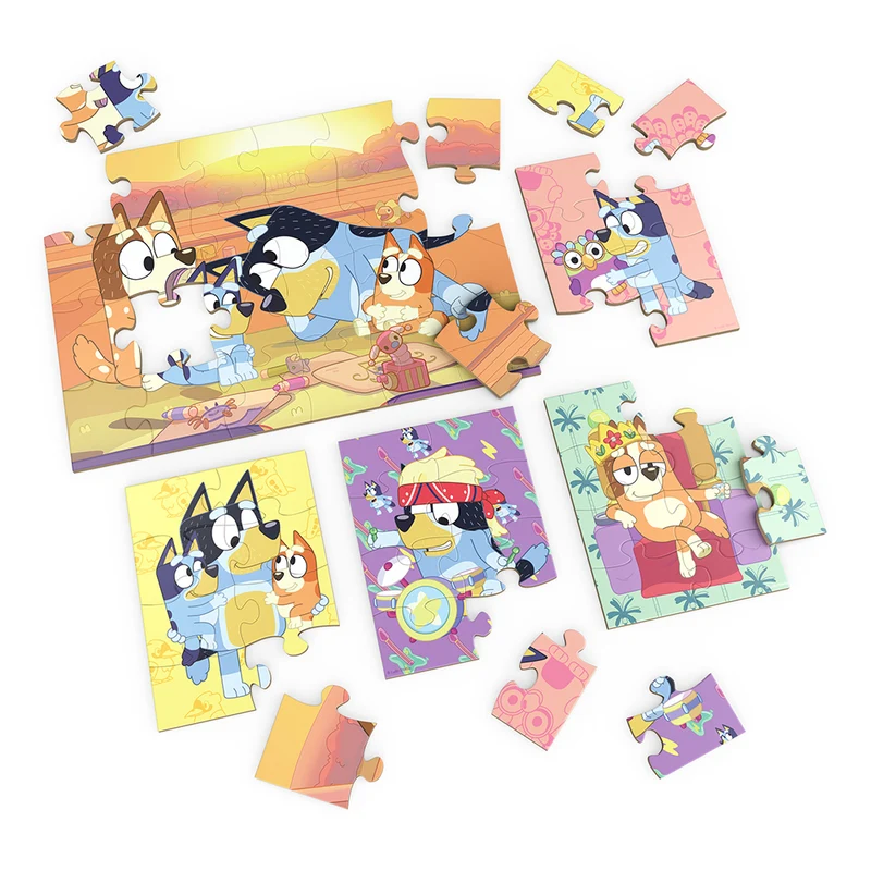 Bluey - 5-in-1 Wood Puzzles
