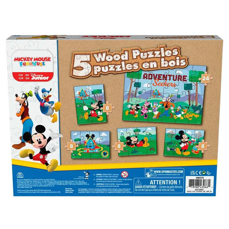 Mickey Mouse - Adventure Seekers - 5-in-1 Wood Puzzles
