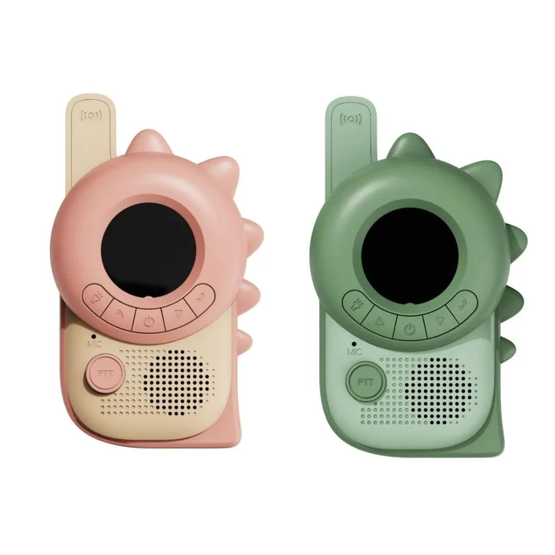 Walkie Talkie für Kinder - Rosa und grüner Dinosaurier