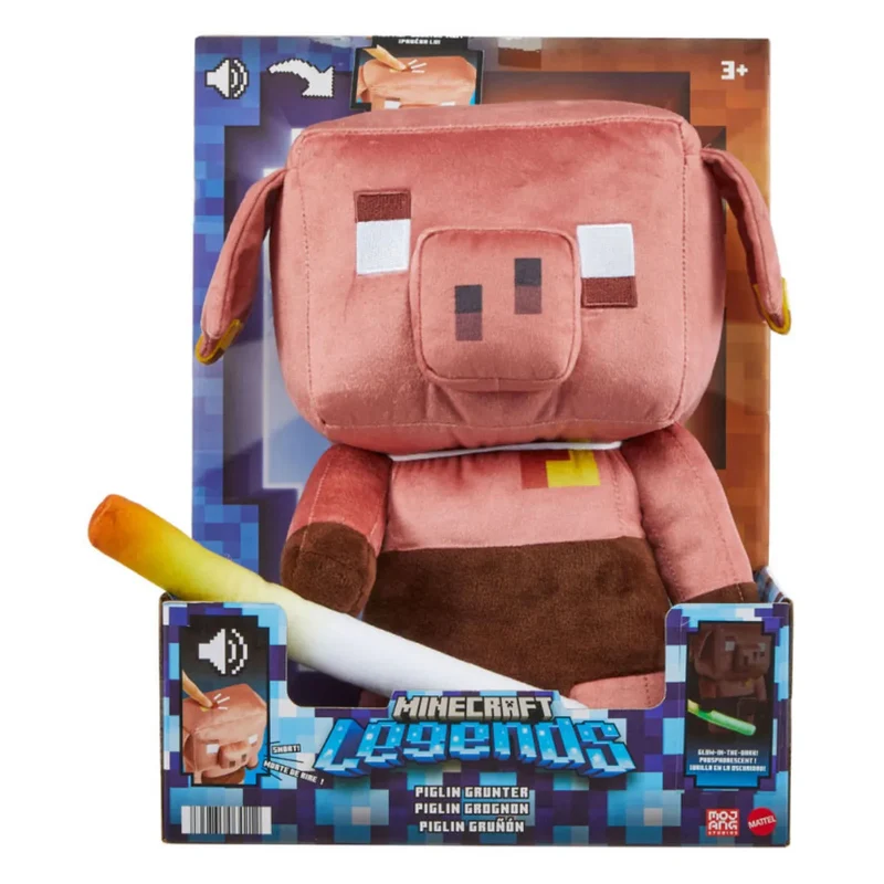 Minecraft Legends - Piglin elektronischer Plüsch - 30 cm gross