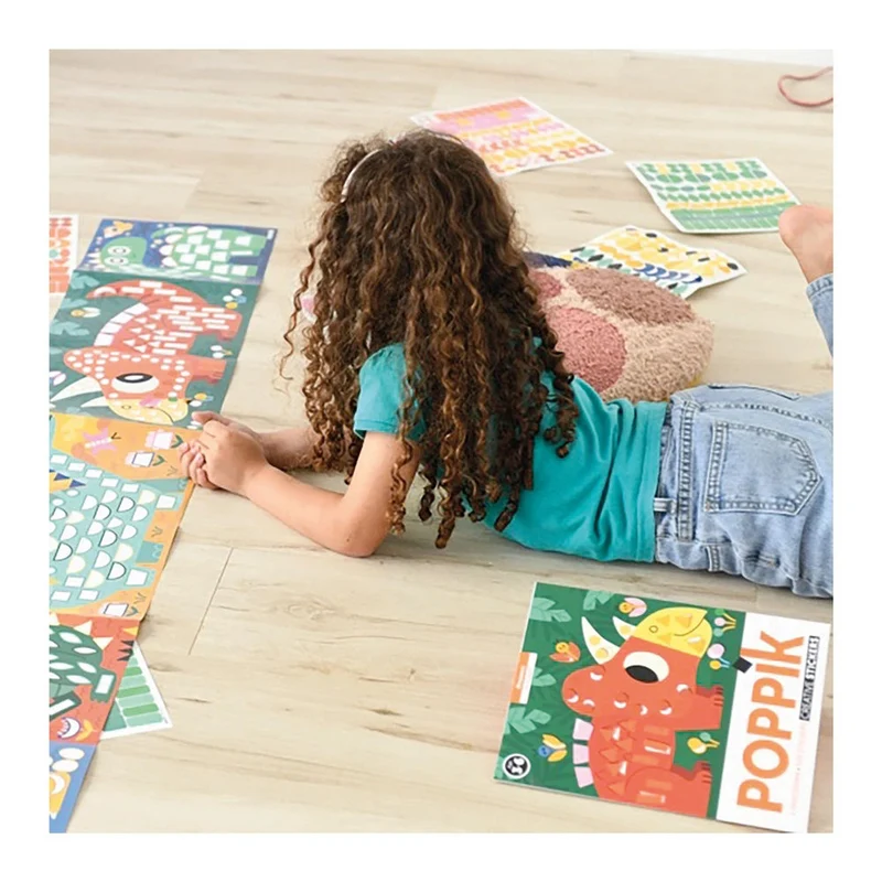 Sticker Panorama Poster Dinosaurier
