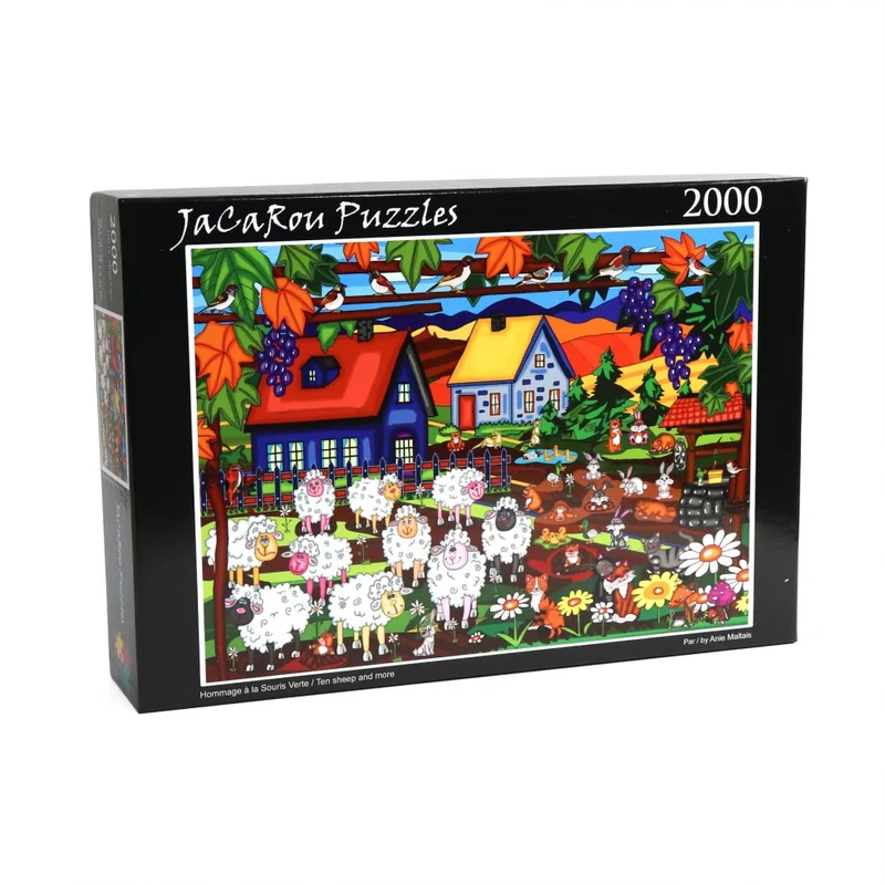 PFG 10 Sheep and More (Hommage a la Souris Verte), Anie Maltais (2000pcs)(Usage/Used - PUZZLES FOR GOOD)