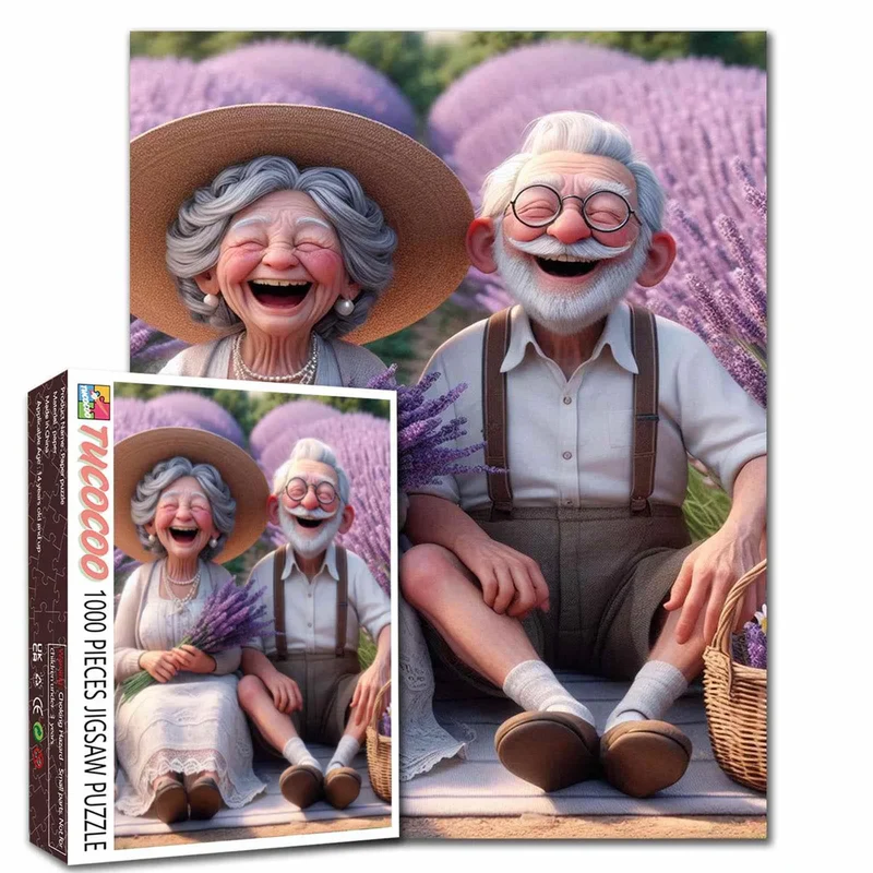 Playful Seniors - Lavender Field Joy (1000pcs)