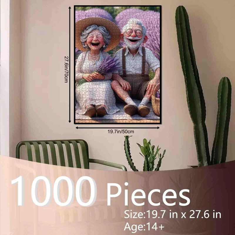 Playful Seniors - Lavender Field Joy (1000pcs)