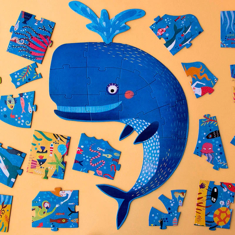 Progressive Puzzle für Kinder – Mein großes Blau!