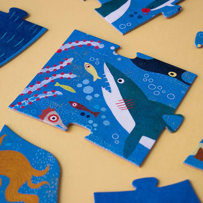 Progressive Puzzle für Kinder – Mein großes Blau!