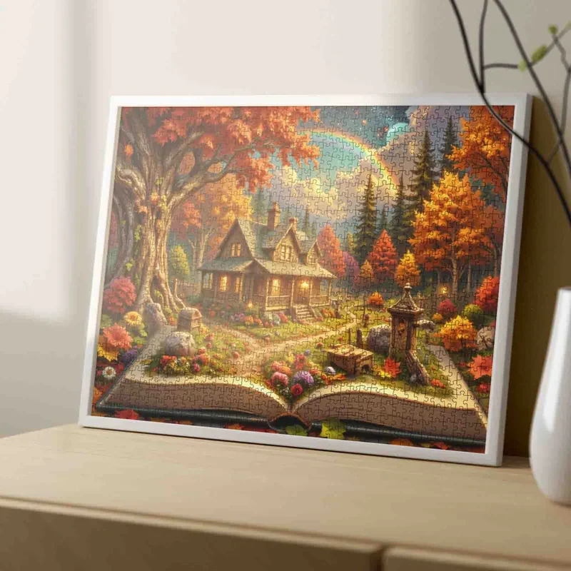 Storybook Cottage in Autumn Forest (1000pcs)
