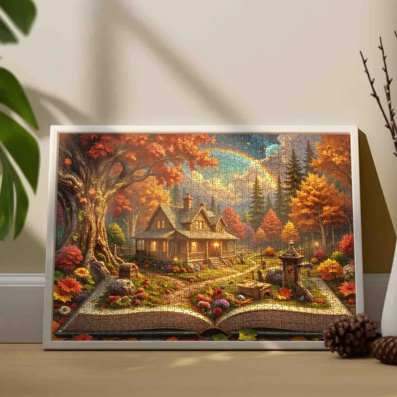 Storybook Cottage in Autumn Forest (1000pcs)