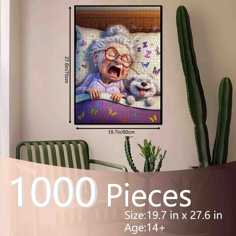 Playful Seniors - Yawning Grandma Bedtime Companion (1000pcs)