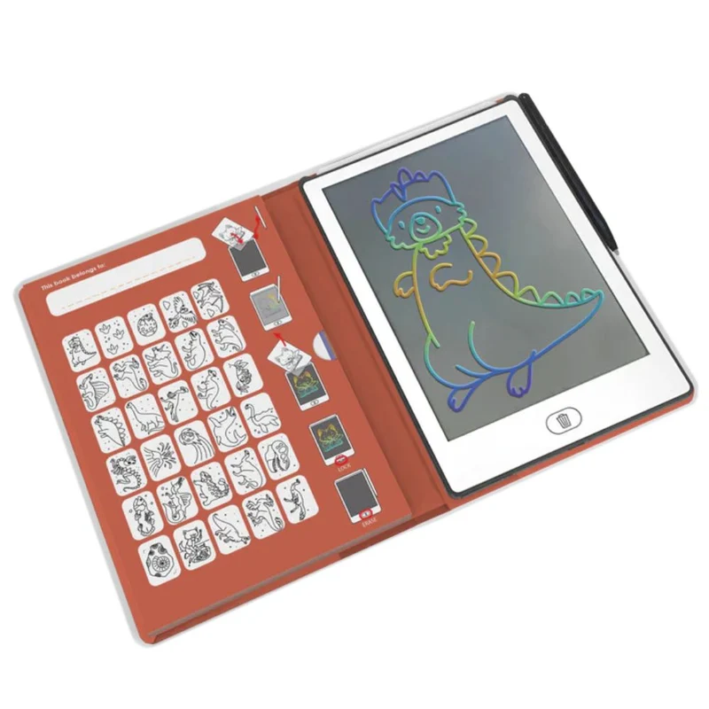 Grafiktablett zum Zeichnen mit Vorlagen Kidydraw Mini – Dinosaurier