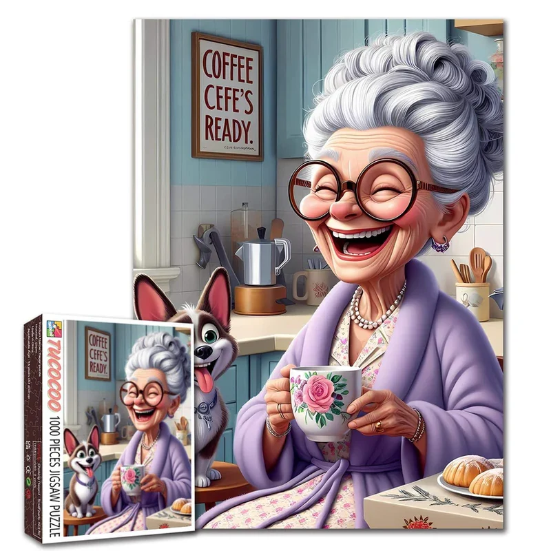 Playful Seniors - Happy Grandma Coffee Time (1000pcs)
