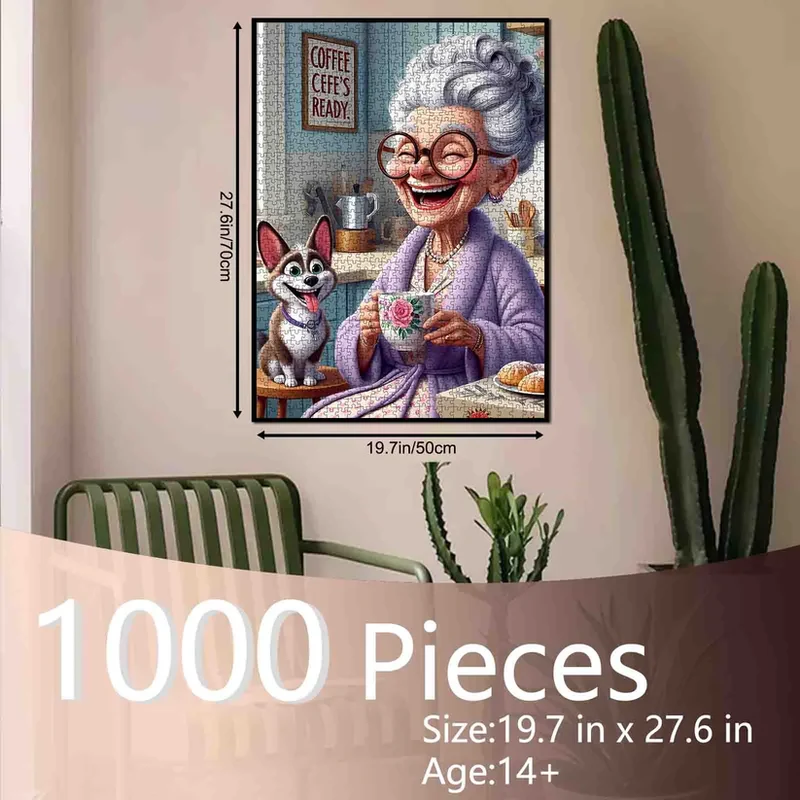 Playful Seniors - Happy Grandma Coffee Time (1000pcs)