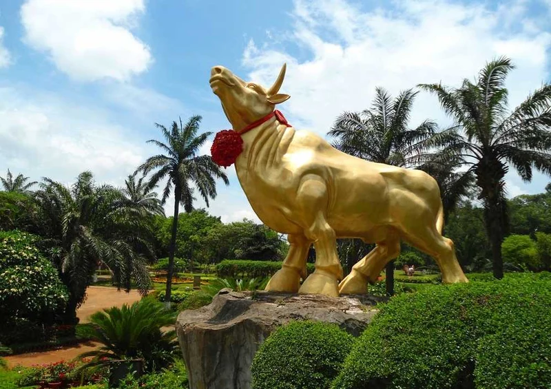 59174 Natur - Goldene Statue Puzzle