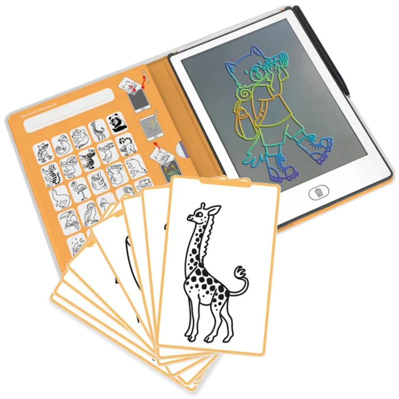 Grafiktablett zum Zeichnen mit Vorlagen Kidydraw Mini – Tiere