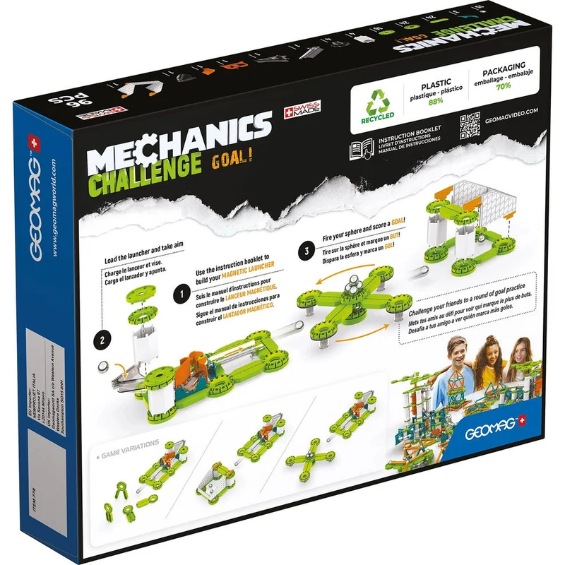 Geomag Mechanics Challenge Goal! 96 Teile