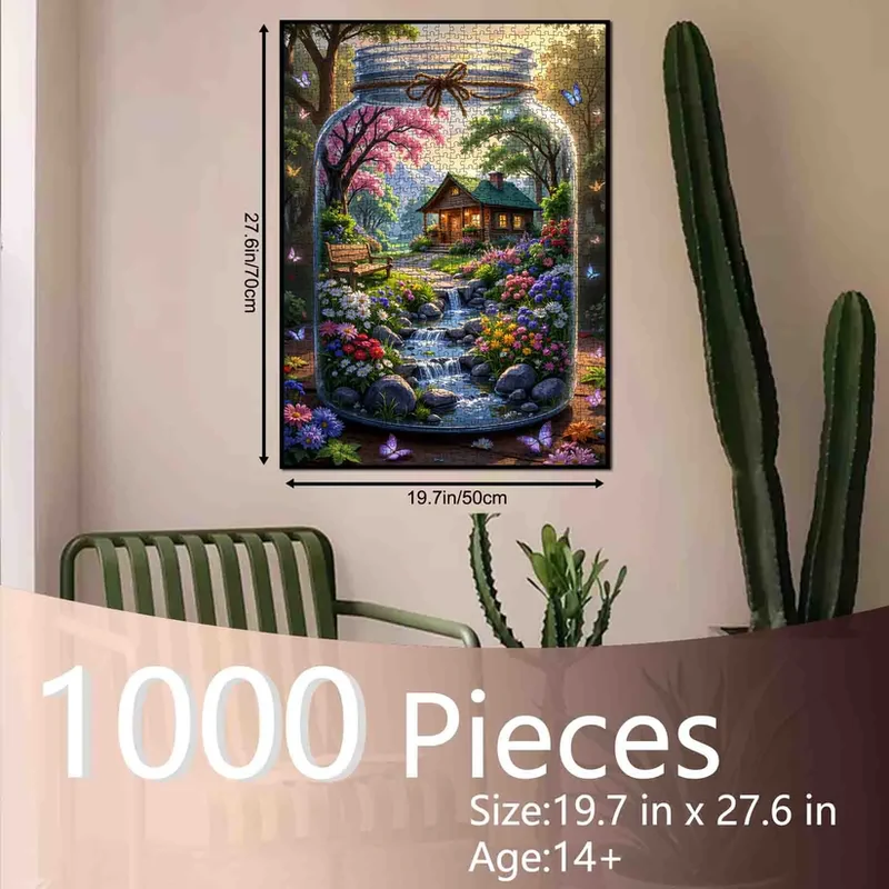 Enchanted Cottage Garden in Glass Jar (1000pcs)